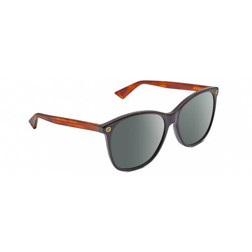 Gucci GG0024S Unisex Designer Polarized Sunglasses Black Brown Havana 58mm 4 Opt Smoke Grey Polar