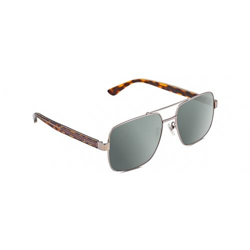 Gucci GG0529S Unisex Polarized Sunglasses Ruthenium Silver Tortoise 60 mm 4 Opt Smoke Grey Polar