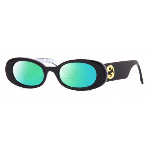 Gucci GG0517S Womens Polarized Bifocal Sunglasses Black Blue Opal 52mm 41 Option