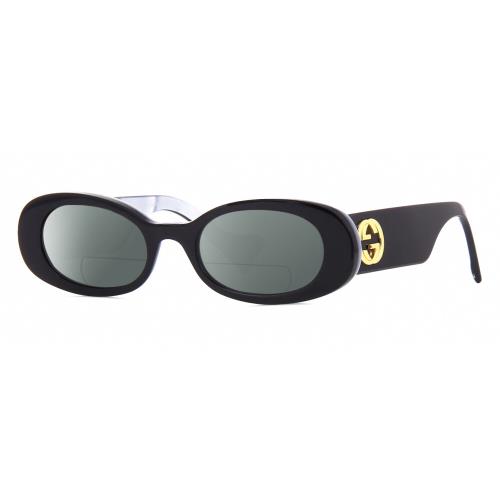 Gucci GG0517S Womens Polarized Bifocal Sunglasses Black Blue Opal 52mm 41 Option Grey