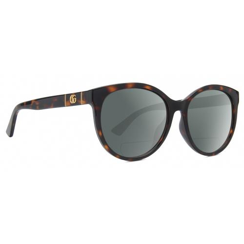 Gucci GG0636SK Women Polarized Bifocal Sunglasses Tortoise Havana 56mm 41 Option Grey