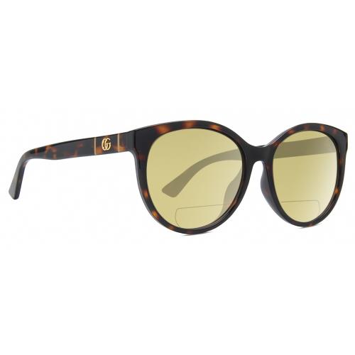 Gucci GG0636SK Women Polarized Bifocal Sunglasses Tortoise Havana 56mm 41 Option Yellow