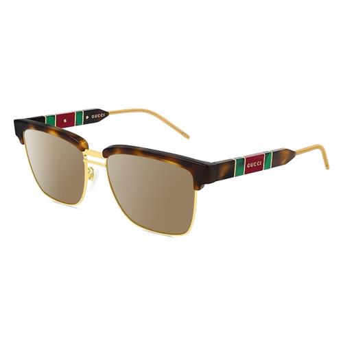 Gucci GG0603S Unisex Polarized Sunglasses in Tortoise Havana Gold 56mm 4 Options Amber Brown Polar