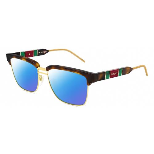 Gucci GG0603S Unisex Polarized Sunglasses in Tortoise Havana Gold 56mm 4 Options Blue Mirror Polar