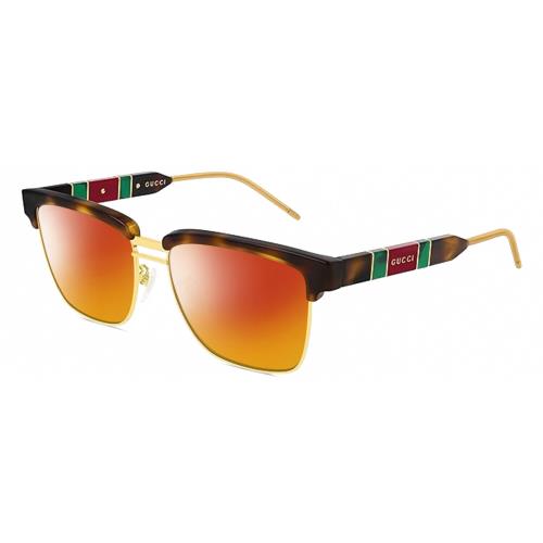 Gucci GG0603S Unisex Polarized Sunglasses in Tortoise Havana Gold 56mm 4 Options Red Mirror Polar