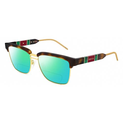 Gucci GG0603S Unisex Polarized Bifocal Sunglass Tortoise Havana Gold 56mm 41 Opt