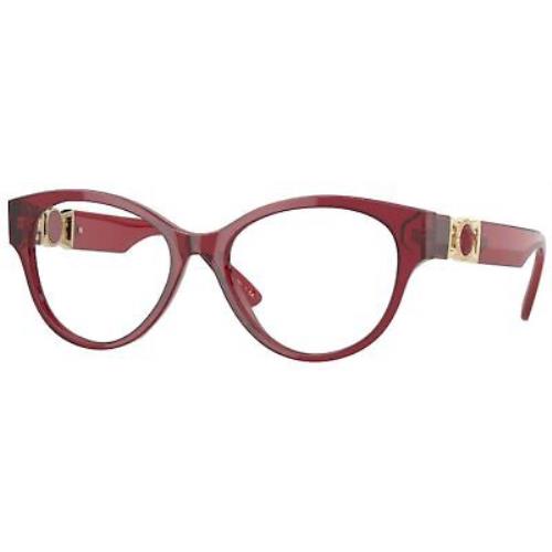 Versace Eyeglasses VE3313 388 54mm Transparent Red / Demo Lens