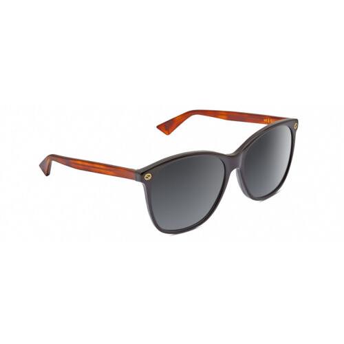 Gucci GG0024S Unisex Square Sunglasses in Black Brown Havana/grey Gradient 58 mm - Frame: , Lens: