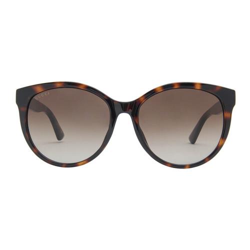 Gucci GG0636SK Womens Round Sunglasses Tortoise Havana Gold/brown Gradient 56 mm