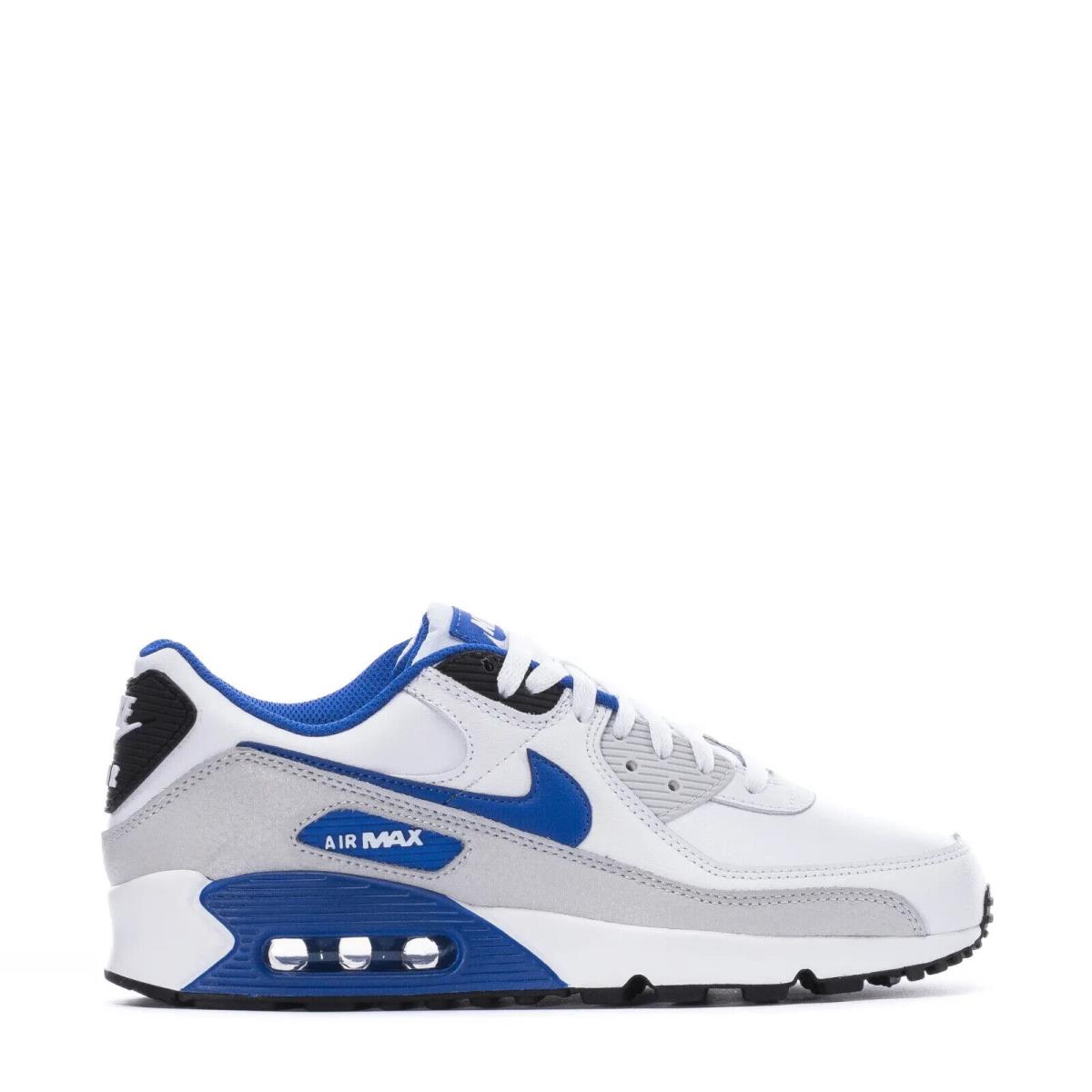 Men`s Nike Air Max 90 Swoosh Casual Shoes Blue White Grey Sneakers Athletic
