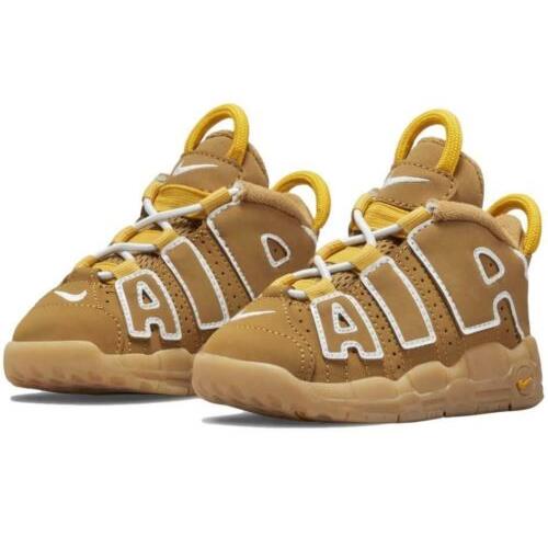 Nike Air More Uptempo TD `wheat` Kids` Shoes Sneakers DQ4715-700 - Wheat/White-Pollen