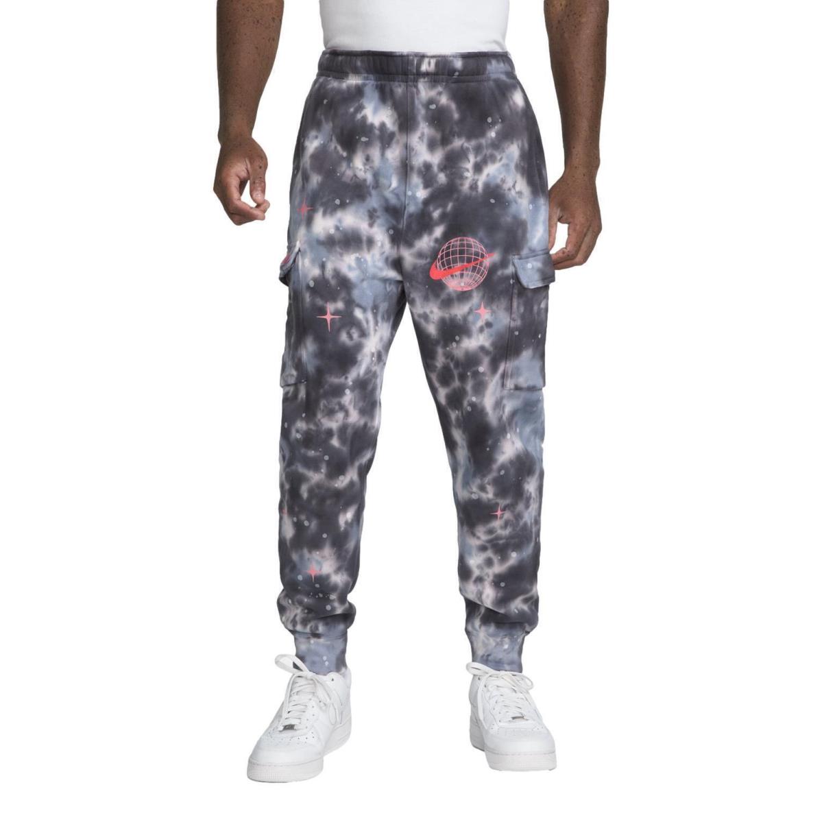 Nike Sportswear Men`s Club Fleece Spacewave Cargo Pants Joggers Navy FB9041