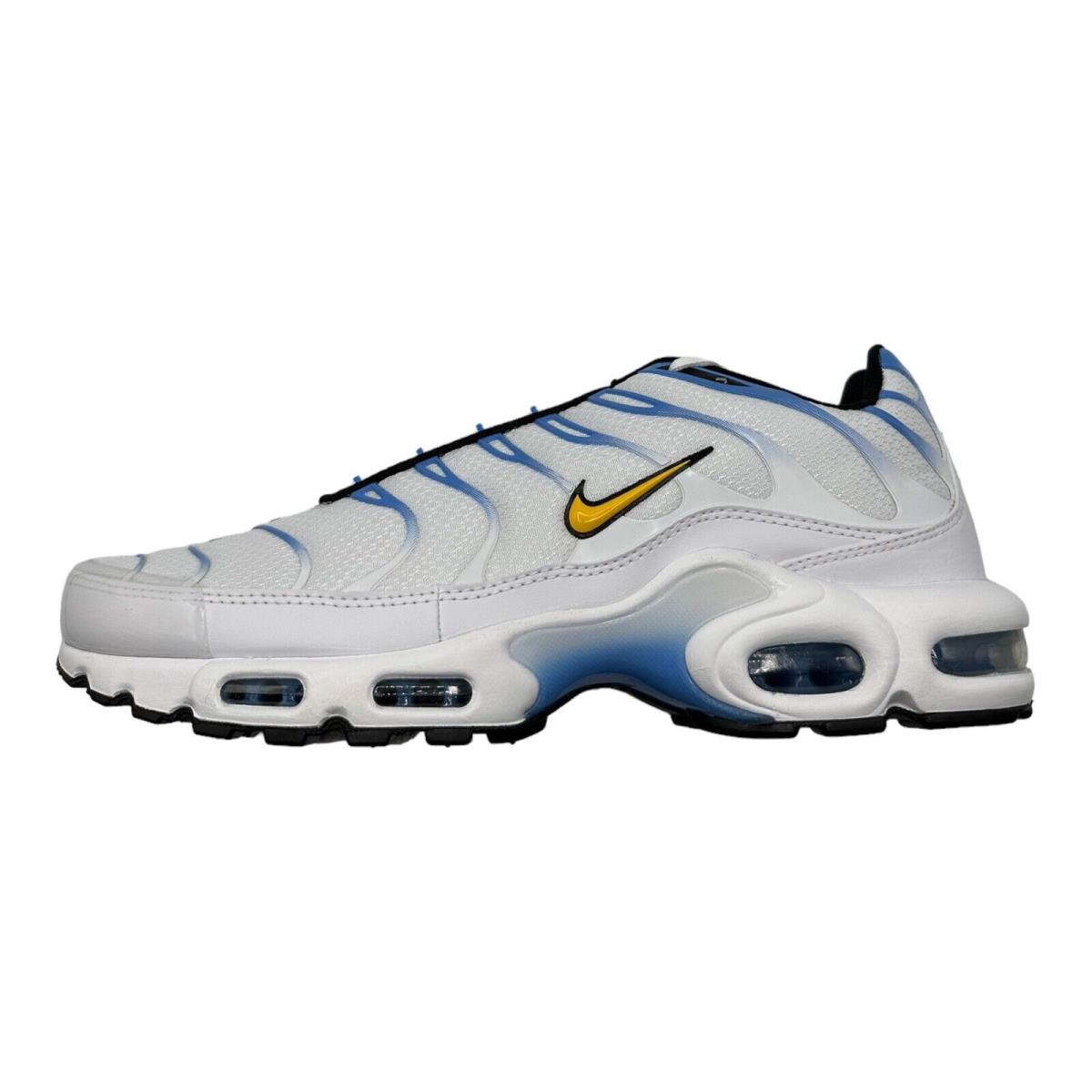 Nike Air Max Plus White Unc University Blue Gold Shoes DM0032-101 Mens Size 11.5 - White