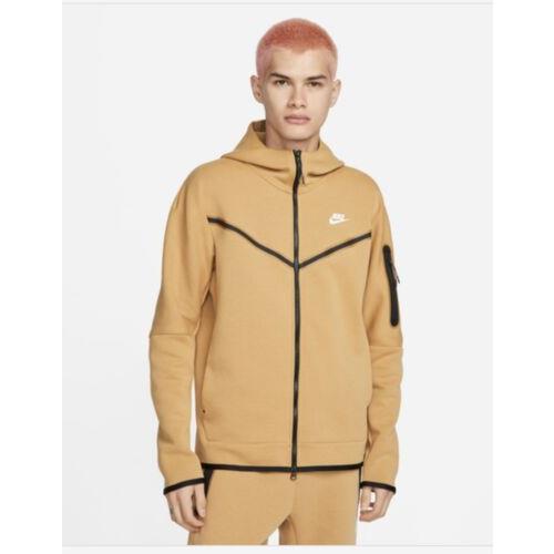 Nike Tech Fleece Hoodie Full Zip Jacket Hoody Gold CU4489-722 Men`s Size 3XL
