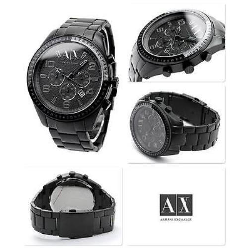 Armani Exchange Black Tone Chronograph Black Stainless Steel Band WATCH-AX1255