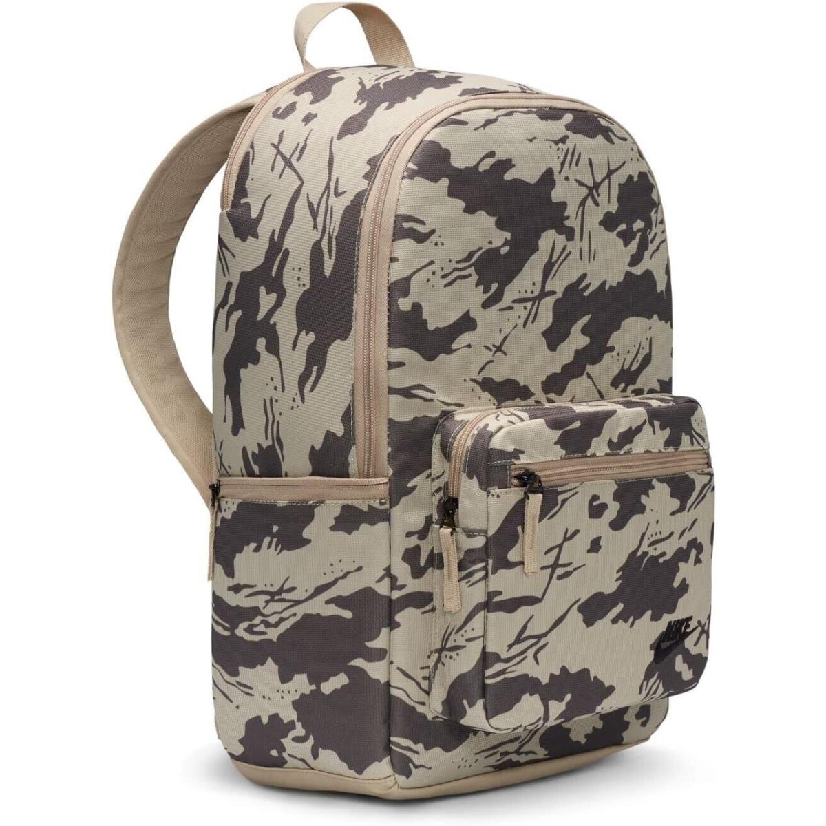 Nike Heritage 2.0 Camo Backpack Limestone Black DQ5931-250 One Size