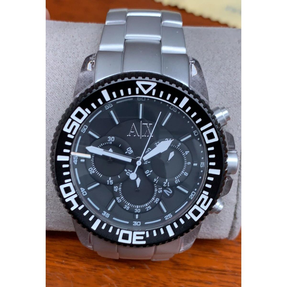 Armani Exchange AX1207 Black Dial Stainless Steel Chronograph Men`s Watch