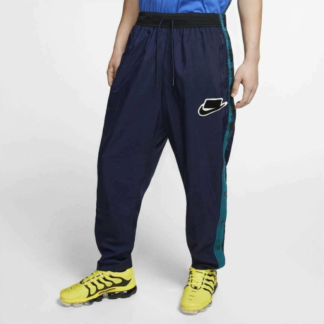 Nike Sportswear Nsw Woven Break Away Mens Basketball Pants Blue Size L Large