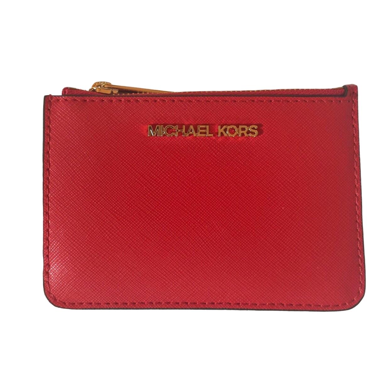 Michael Kors Jet Set Sm. Travel Top Zip Coin Pouch with Id-leather Dark Sangria