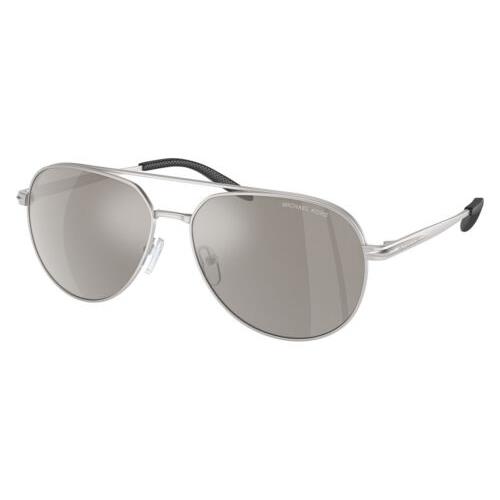 Michael Kors Men`s Highlands 60mm Matte Silver Sunglasses MK1142-10036G-60