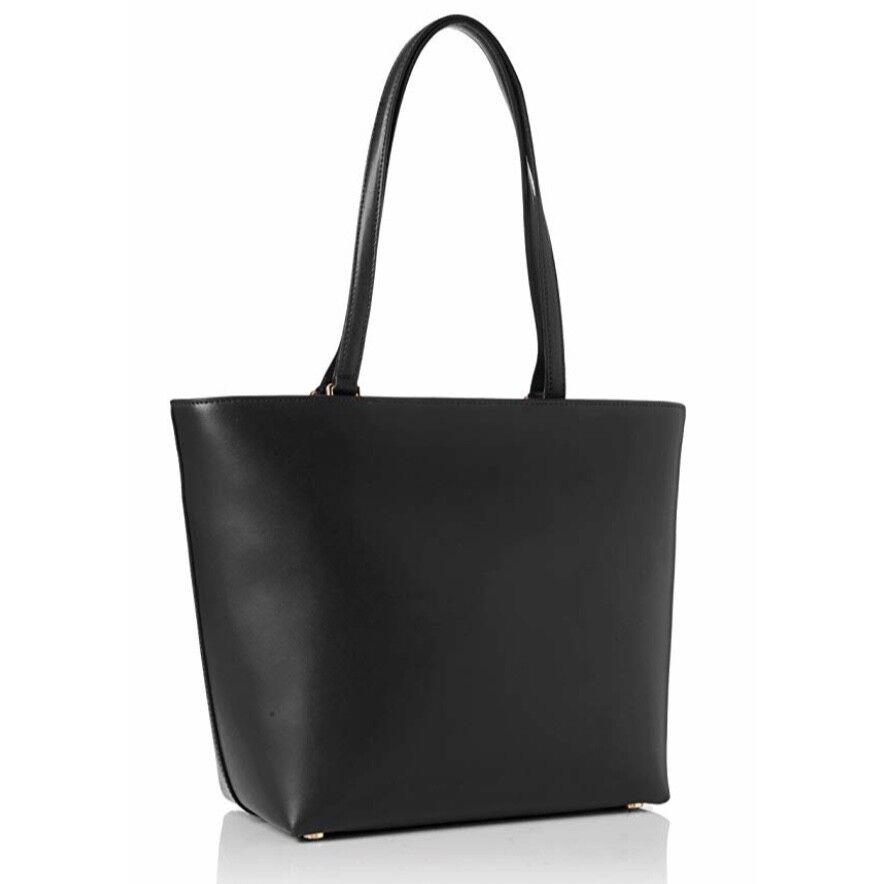 Michael Kors Women s Medium Mott Tote Shopper Smooth Black Leather