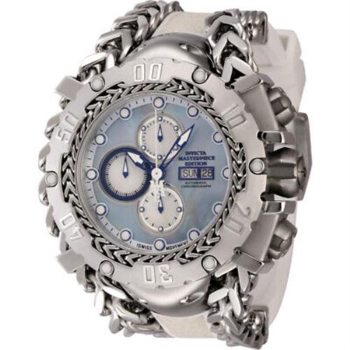 Invicta Masterpiece Chronograph Automatic Silver Dial Men`s Watch 44569