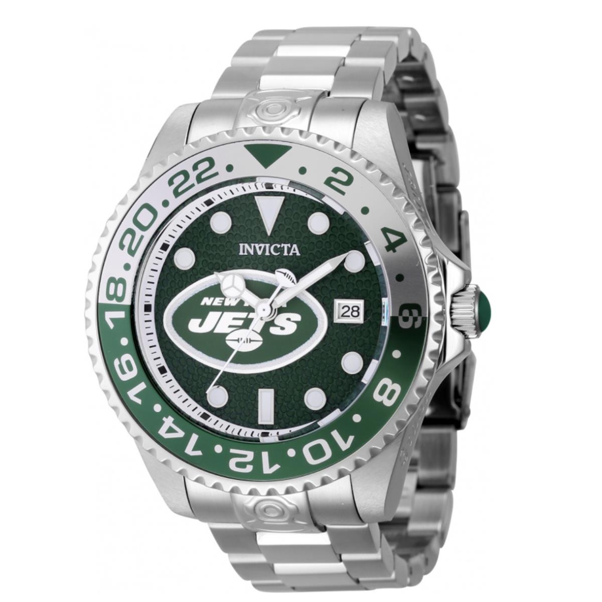 Invicta Nfl York Jets Men`s 47mm Grand Diver Automatic Watch 45035