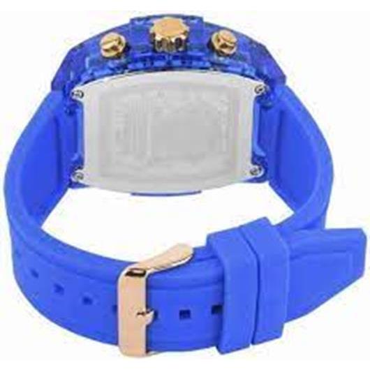 Men`s Invicta Chronograph Quartz Blue Dial Silicone Strap Wrist Watch 44350