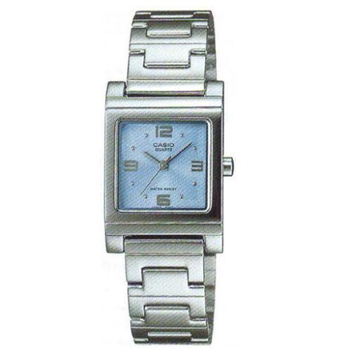 Casio Analog Display Quartz Square Blue Dial LTP-1237D-2ADF Women`s Watch