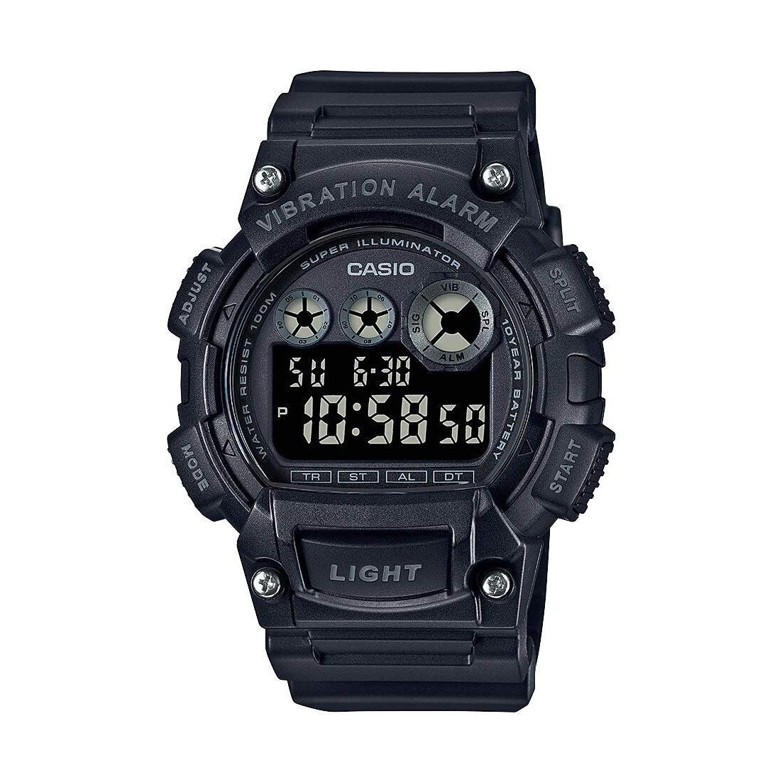 Casio Men`s Quartz Watch with Resin Strap Black 38 Model: W-735H-1BVCF