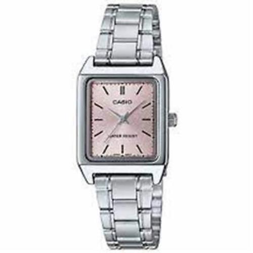 Women`s Pink Dial Stainless Steel Day Analog Casio Watch LTP-V007D-4EUDF