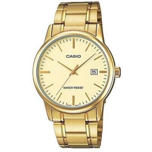 Casio LTP-V002G-9AUDF Women`s Analog Quartz Gold Dial Stainless Steel Watch