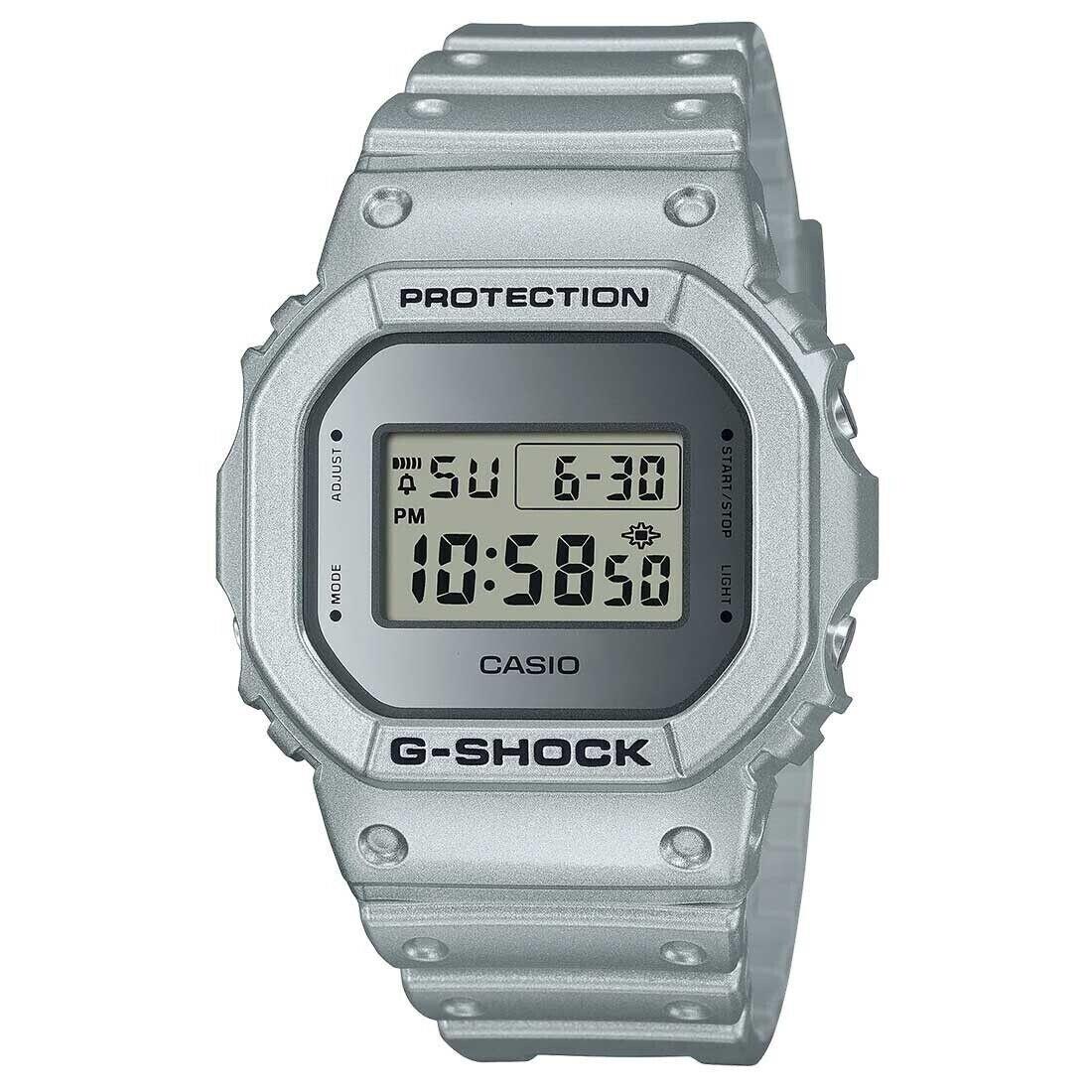 Casio G-shock DW5600FF-8D Metallic Silver Retro Futuristic Vintage Digital Watch