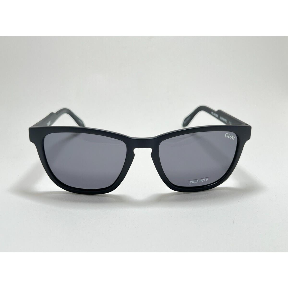 Quay Hardwire Square Sunglasses Black/smoke Polarized