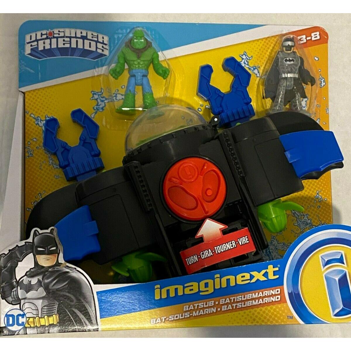 Imaginext DC Super Friends Batsub Vehicle + Batman and K.croc Figure