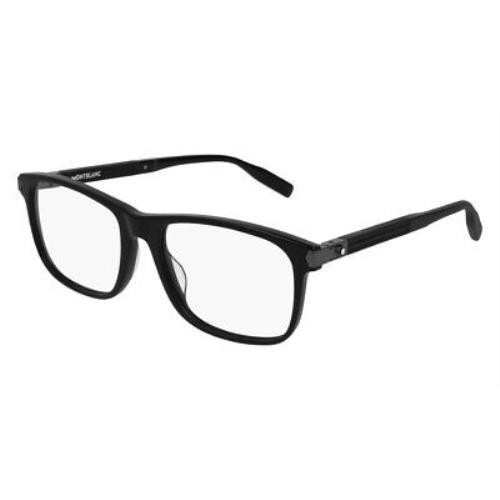 Montblanc MB0035O Eyeglasses Men Black Rectangle 57mm