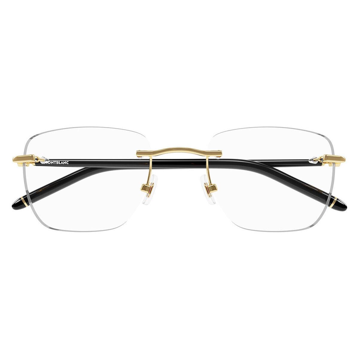 Montblanc MB0274O Eyeglasses Men Gold/black 53mm