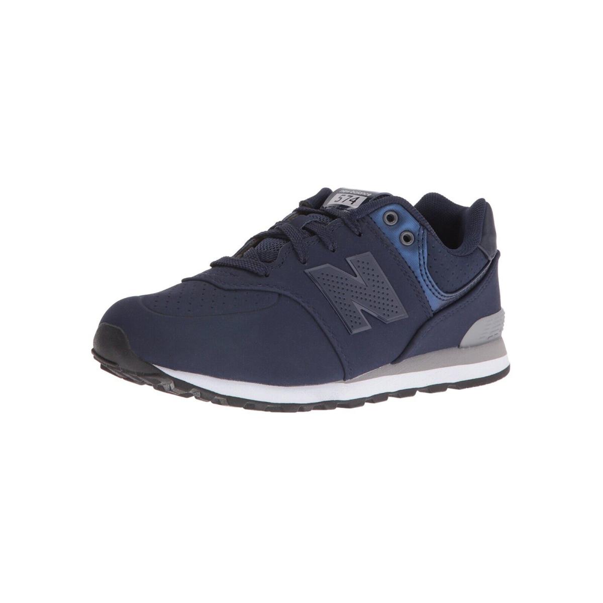New Balance 574 Big Kids Running Shoes Sneakers KL574A4G - Navy Blue