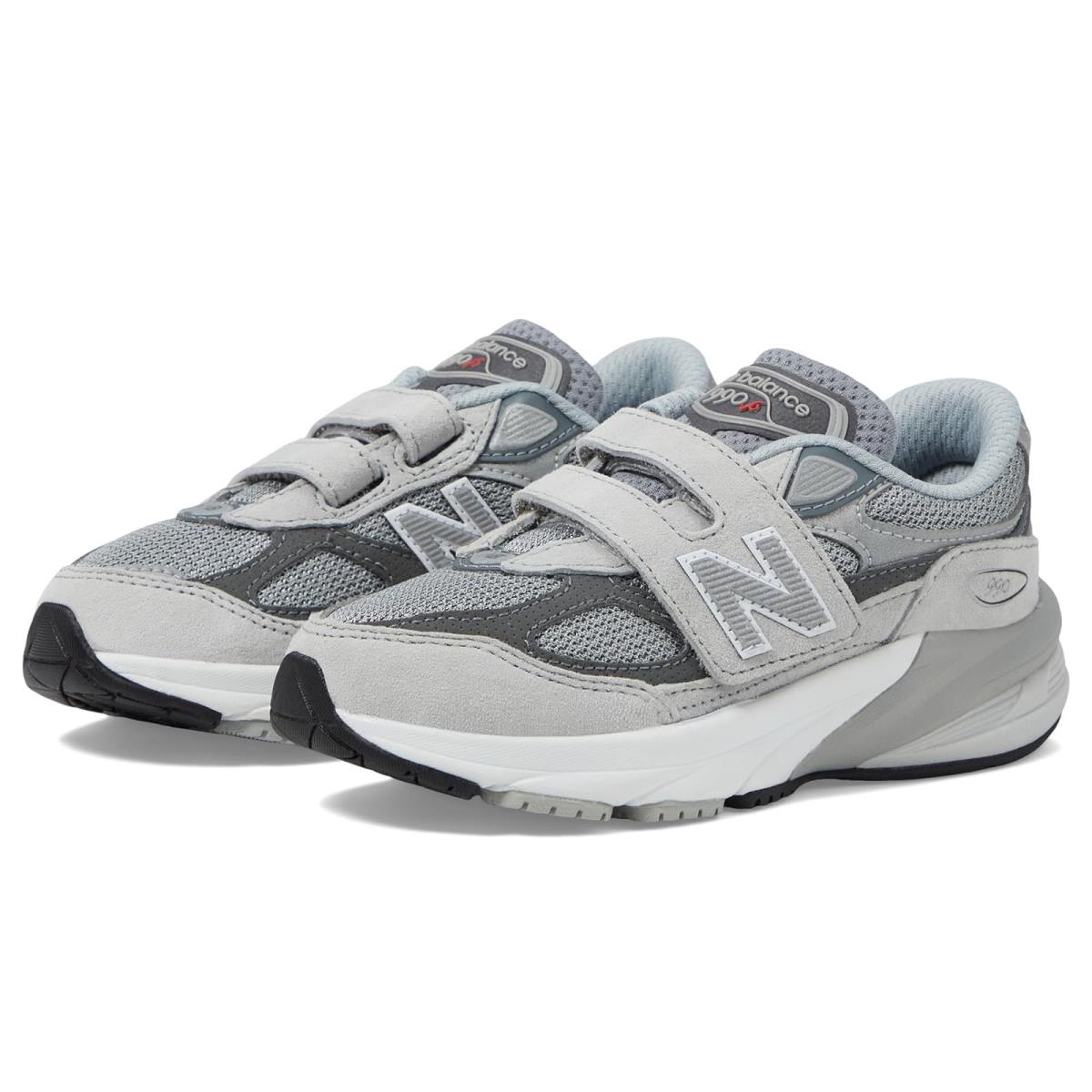 Boy`s Sneakers Athletic Shoes New Balance Kids 990v6 Little Kid Grey/Silver 1