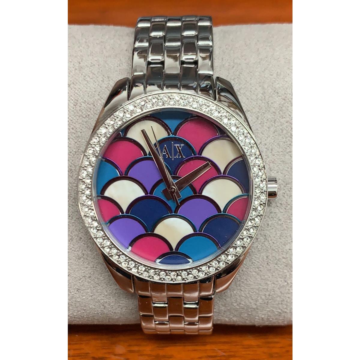 Armani Exchange AX5526 Multi-colored Dial Stainless Steel Women`s Watch