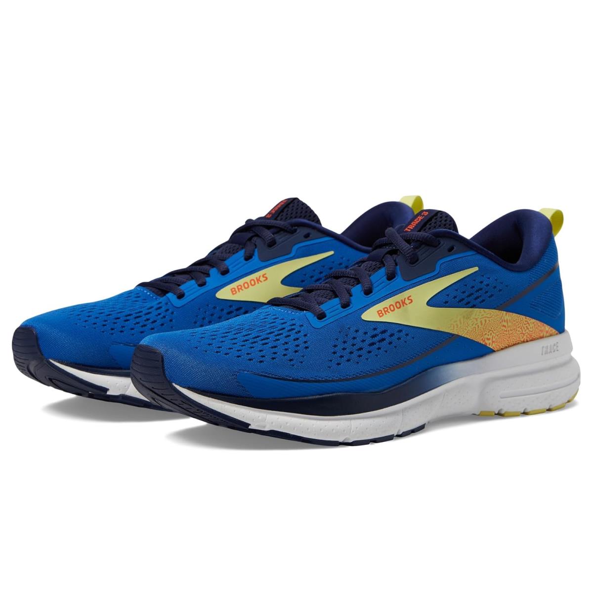 Man`s Sneakers Athletic Shoes Brooks Trace 3 - Blue/Peacoat/Yellow