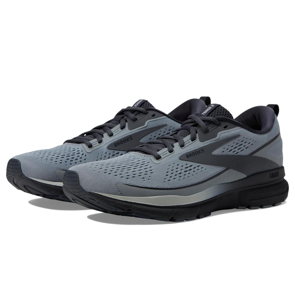 Man`s Sneakers Athletic Shoes Brooks Trace 3 Grey/Black/Ebony