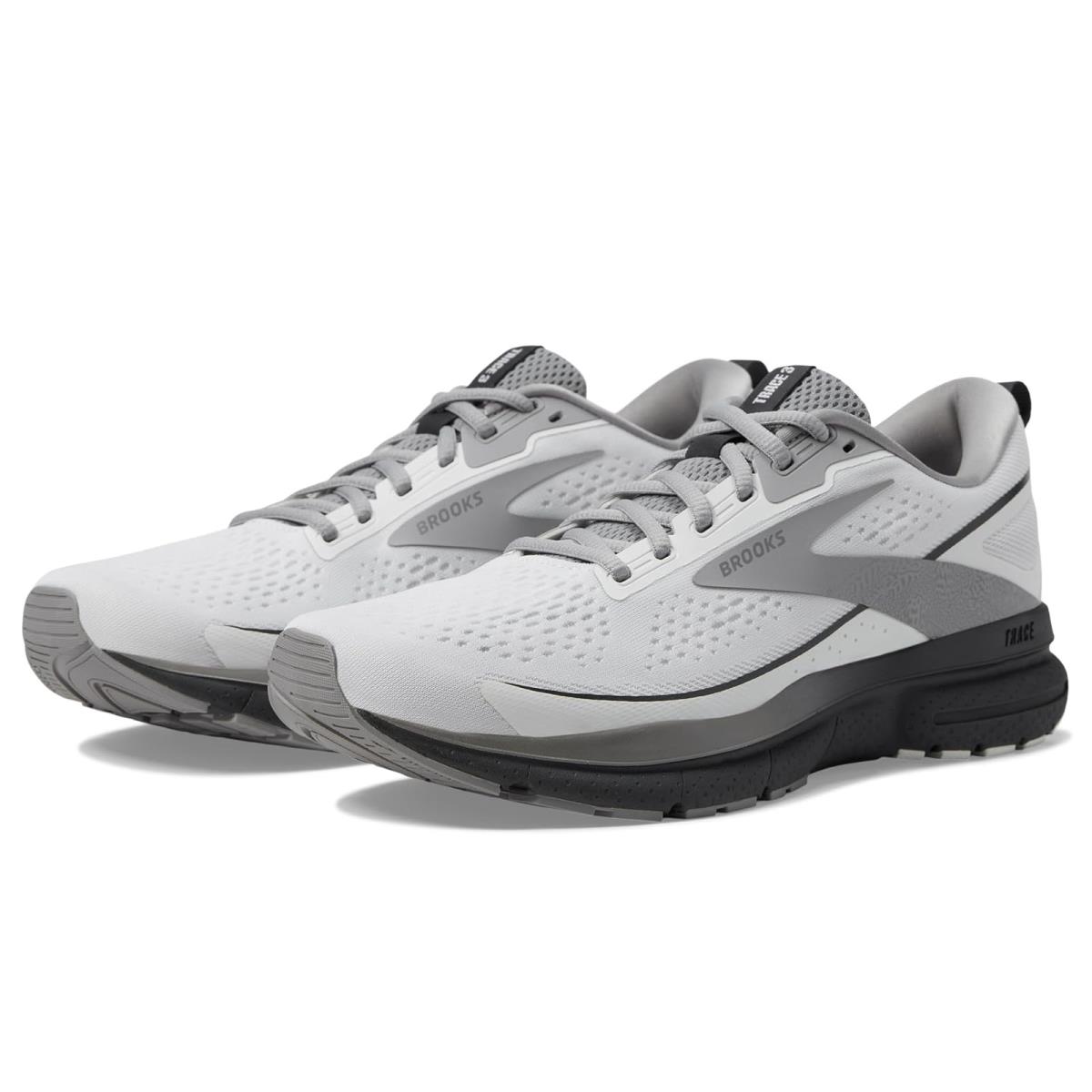 Man`s Sneakers Athletic Shoes Brooks Trace 3 White/Alloy/Ebony