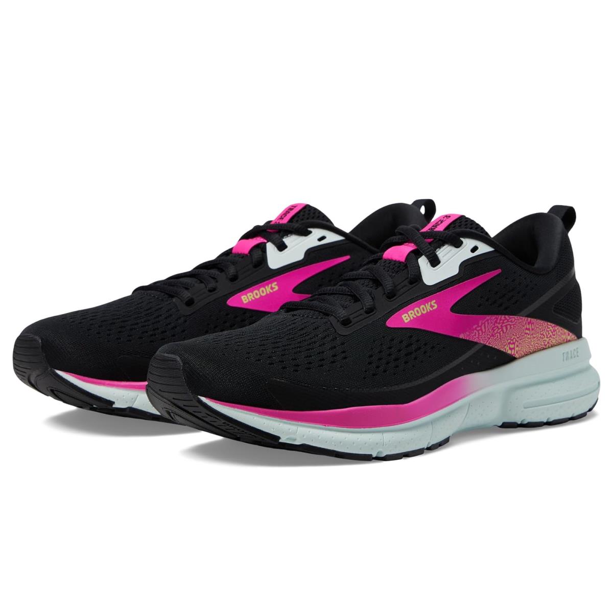 Woman`s Sneakers Athletic Shoes Brooks Trace 3 Black/Blue/Pink Glo