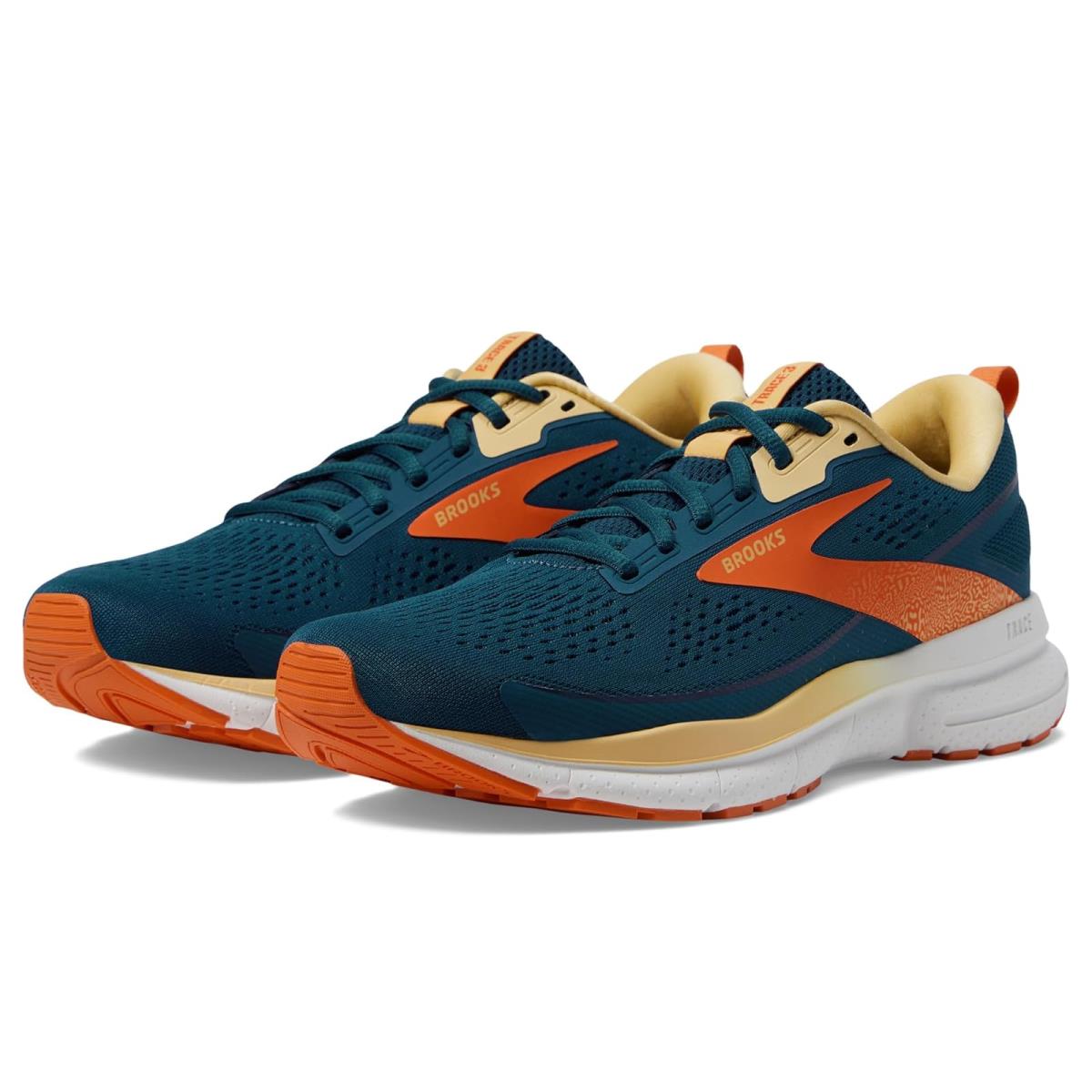 Woman`s Sneakers Athletic Shoes Brooks Trace 3 Blue/Nasturtium/Sunburst