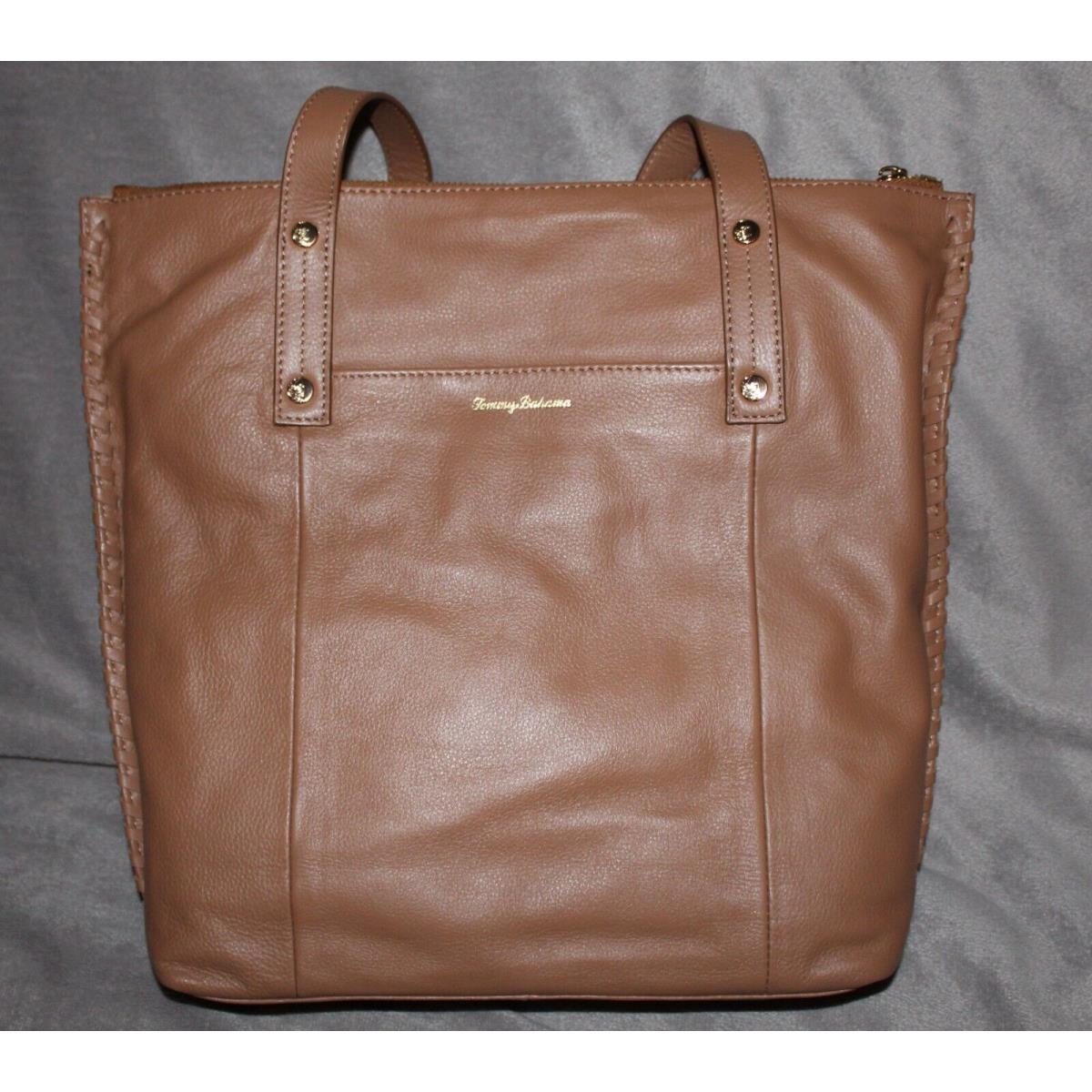 Tommy Bahama Lido Key Tote Bag Tan Purse Brown Cognac Leather