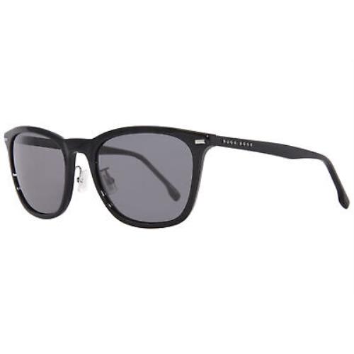 Hugo Boss 1290/F/SK 807/M9 Sunglasses Men`s Black Polarized Grey Lenses 56mm - Frame: Black, Lens: Gray