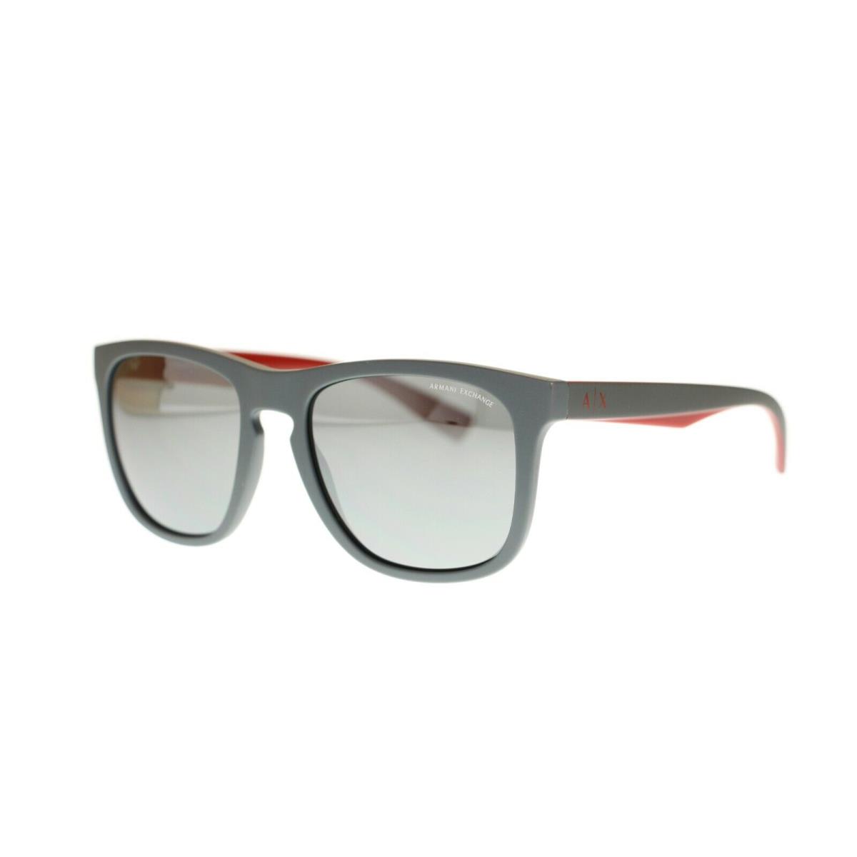 Armani Exchange AX4058 82006G Matte Smoke/grey Mirror Silver Mens Sunglasses
