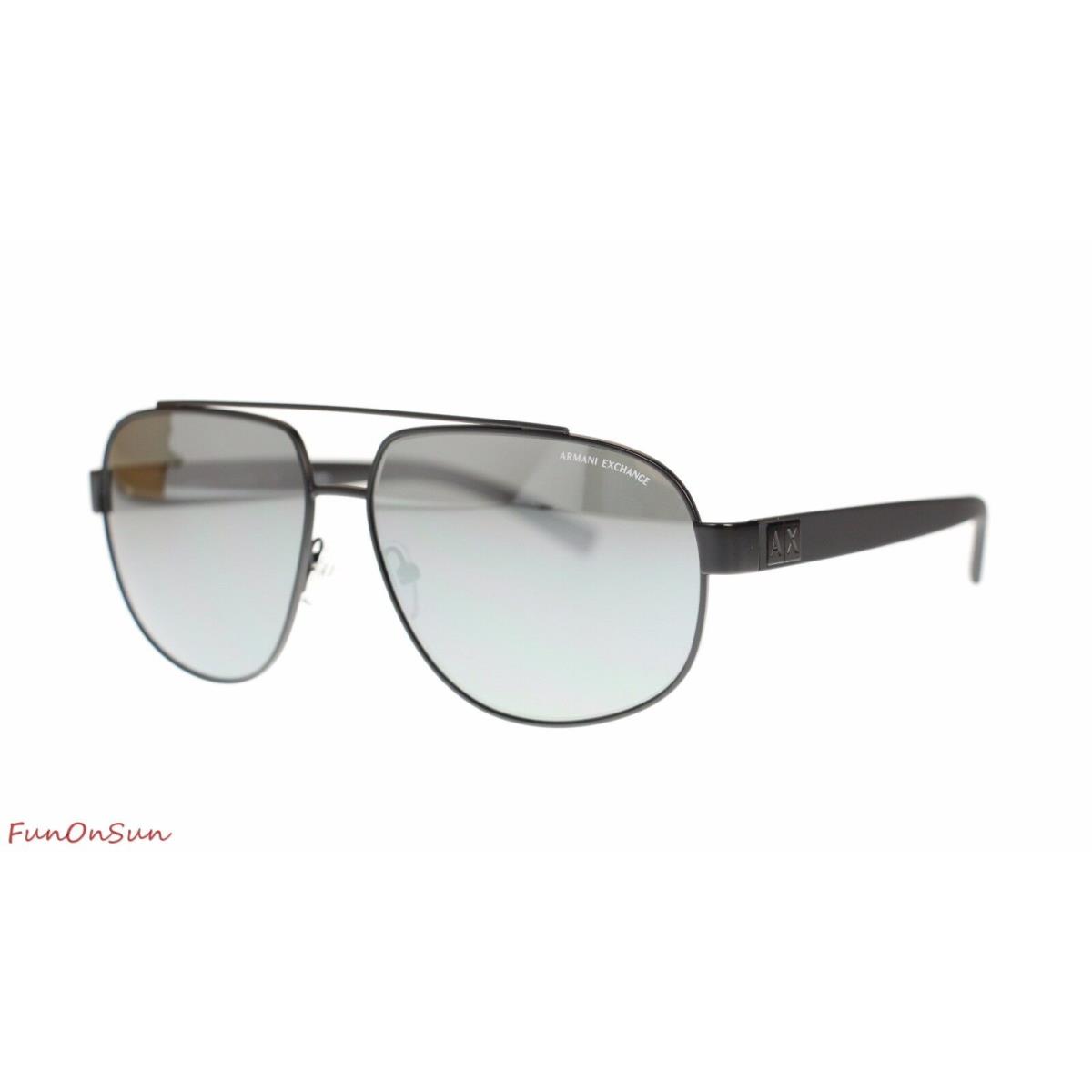 Armani Exchange AX2019 60636G Matte Black/mirror Silver Mens Sunglasses 60mm