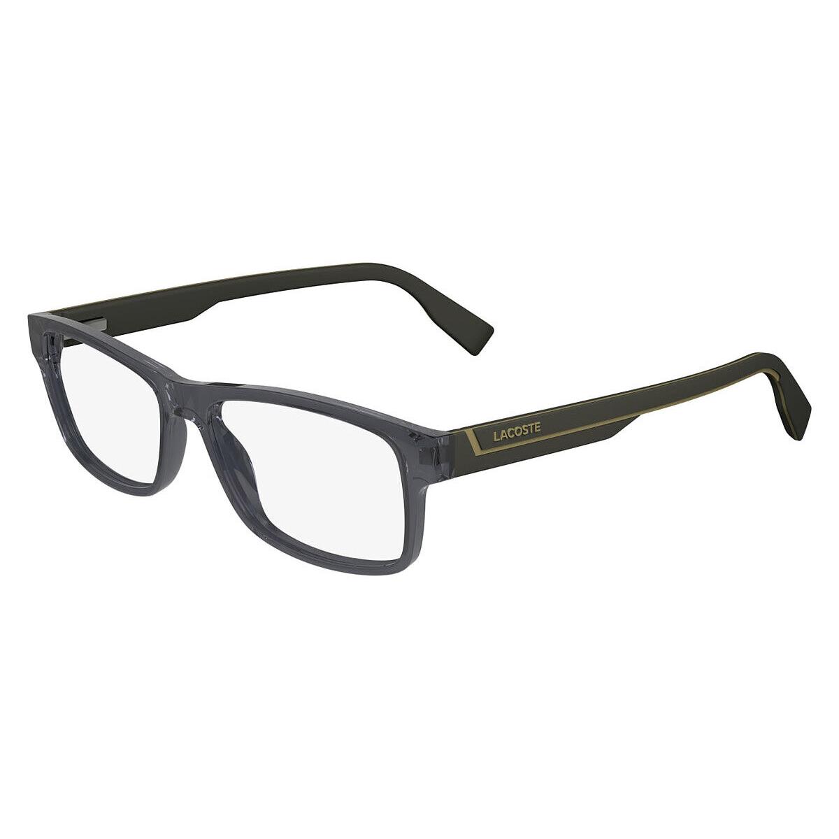 Lacoste Lac Eyeglasses Men Transparent Gray 035 53mm